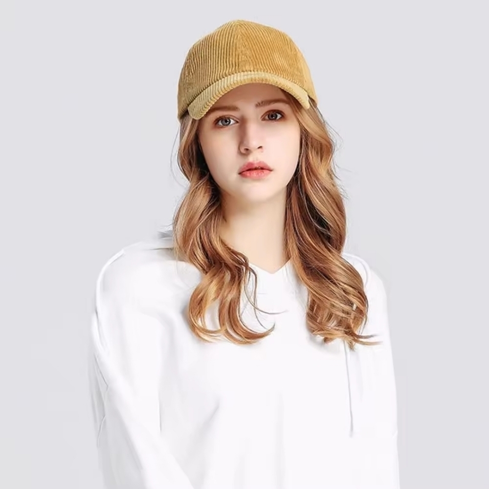 New Unisex Red Corduroy Baseball Cap Fall Autumn Winter Hat Mens Womens - Picture 2 of 10